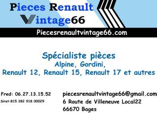 Garage PiecesRenaultVintage66 PRV66 pieces renault vintage 66 prv 66 renault 12 0